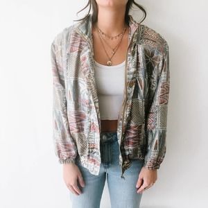 Vintage 100% Silk Patterned Funky Jacket